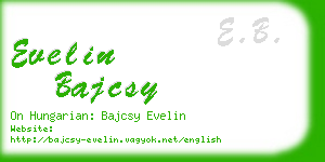 evelin bajcsy business card